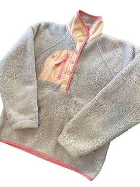 Half-Zip Fleece Pullover Jacket in Lavender/Pink Free People Look-alike S/XS